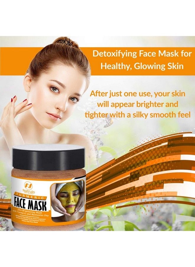 Turmeric Face Mask Skin Brightening Mask with Turmeric and Bentonite Clay AllNatural Face Mask for Acne Treatment Boosts Circulation and Removes Toxins Detox Clay Face Mask