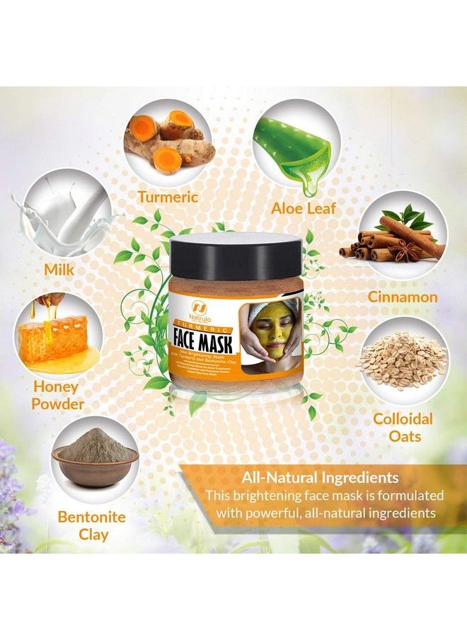 Turmeric Face Mask Skin Brightening Mask with Turmeric and Bentonite Clay AllNatural Face Mask for Acne Treatment Boosts Circulation and Removes Toxins Detox Clay Face Mask