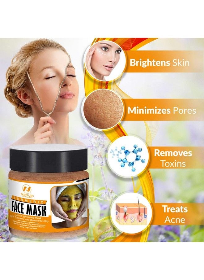 Turmeric Face Mask Skin Brightening Mask with Turmeric and Bentonite Clay AllNatural Face Mask for Acne Treatment Boosts Circulation and Removes Toxins Detox Clay Face Mask