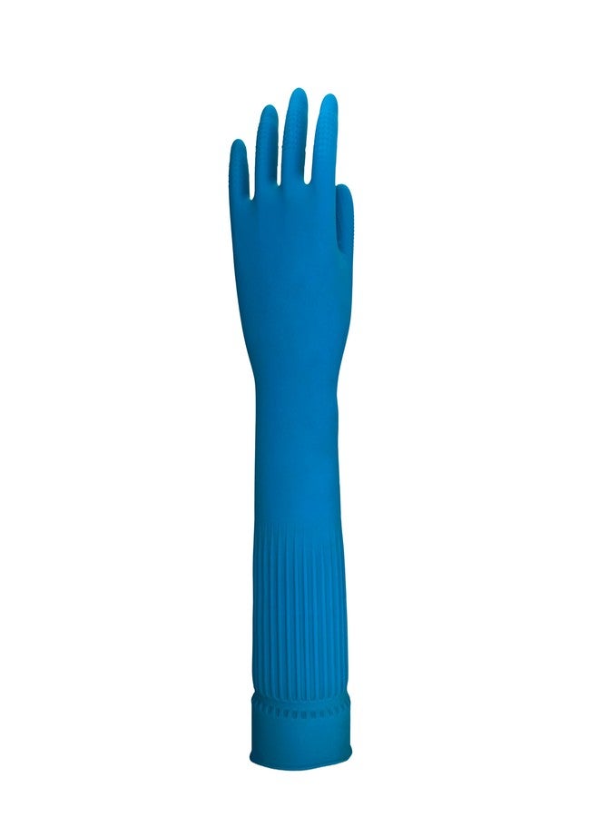 ETERNA Gloves Extra Long, Gloves for Laundry, Kitchen and Household Cleaning, Brush Effect on Fingers, Longer Length with Expandable Sleeve, Size L, 4.44 Oz - Image 3