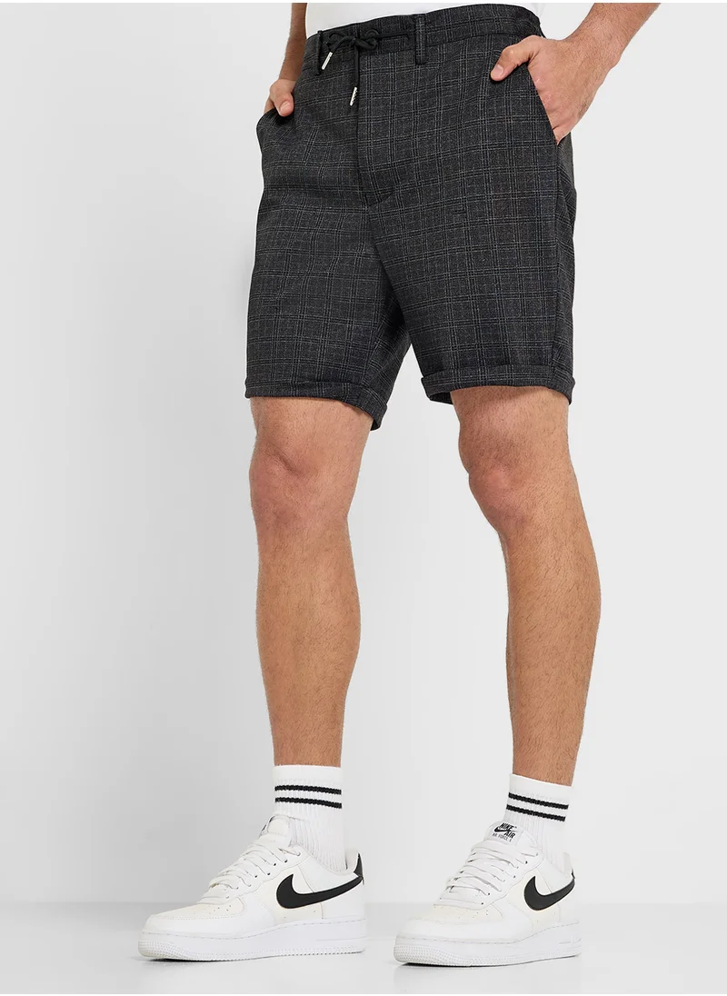 BRAVE SOUL Chino Shorts with Elasticated Waist Drawcord