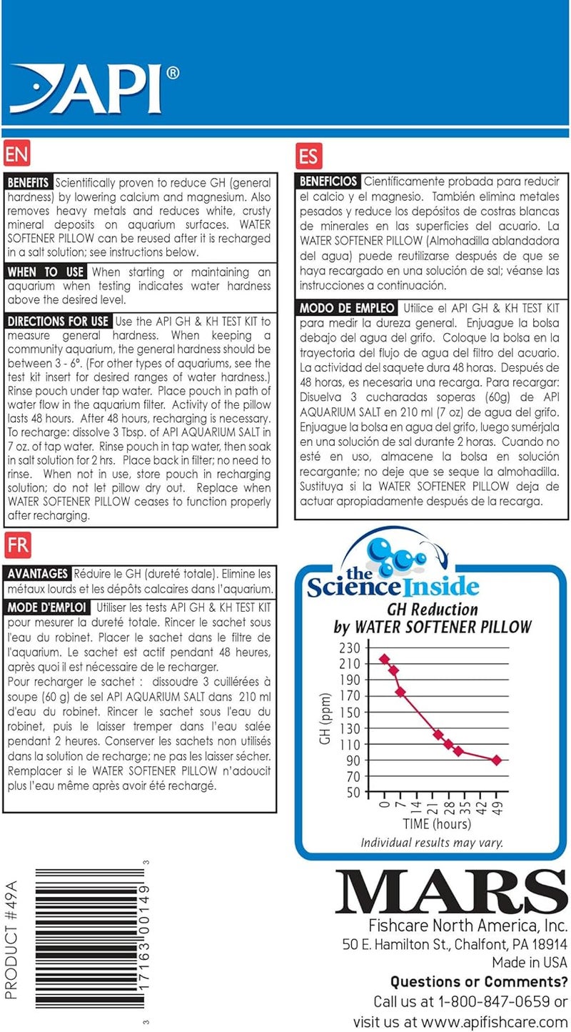 API Water Softener Pillow for Aquariums - Size 5 Filtration Pouch - Image 2