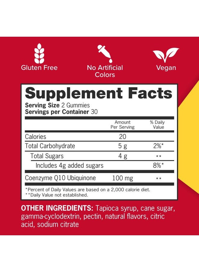 Qunol CoQ10 Gummies, CoQ10 100mg, Delicious Gummy Supplements, Helps Support Heart Health, Vegan, Gluten Free, Ultra High Absorption, 2 Month Supply (60 Count, Pack of 2)  - Image 5