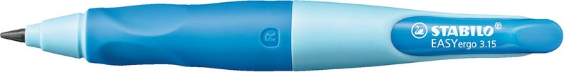STABILO Ergonomic Mechanical Pencil EASYergo 3.15 - Right-Handed - Light Blue/Dark Blue + Sharpener - Image 2