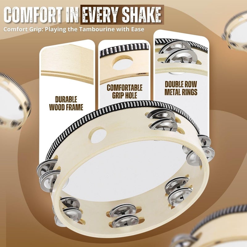 Flexzion All need matching options Musical Tambourine Easy clean surface - Image 5