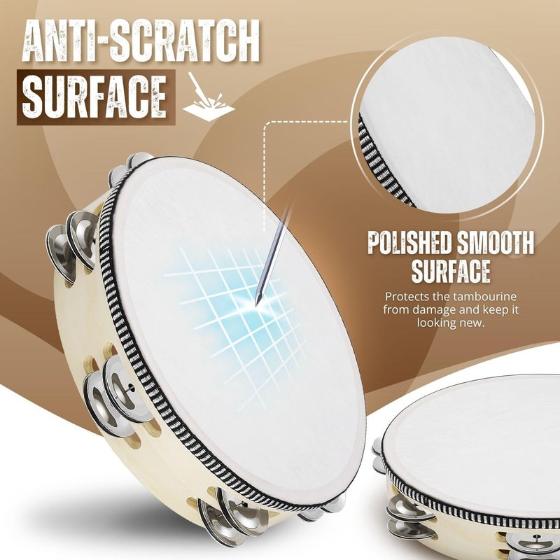 Flexzion All need matching options Musical Tambourine Easy clean surface - Image 2