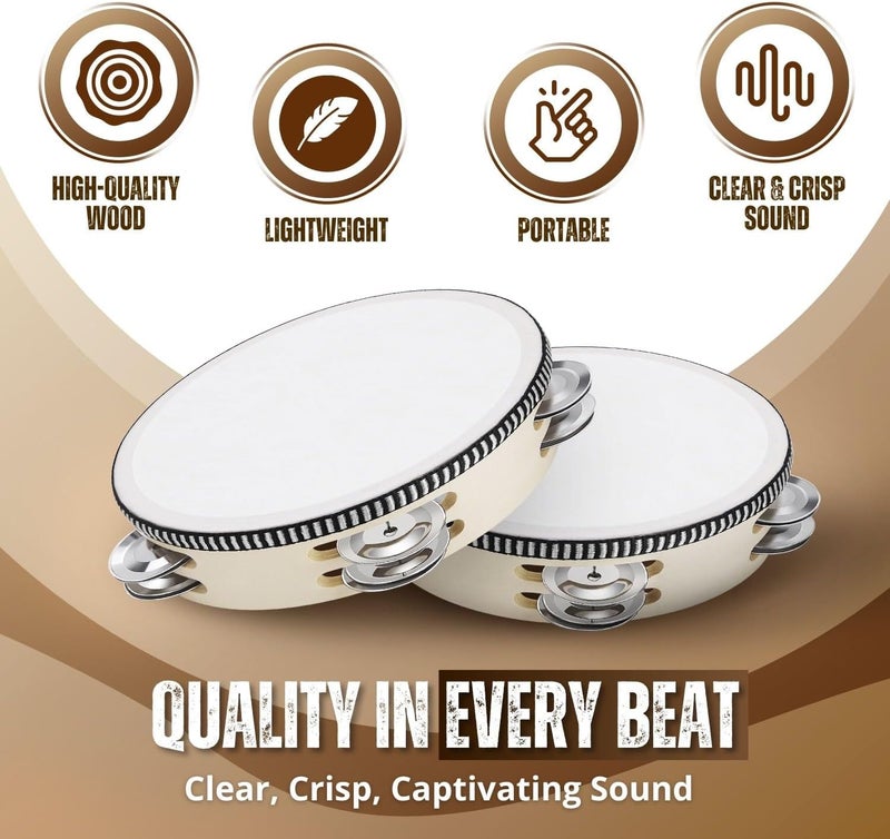 Flexzion All need matching options Musical Tambourine Easy clean surface - Image 3