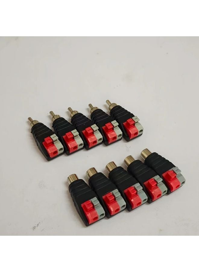 5Pcs RCA Female Audio Video Connector Set Press On Design No Welding Required - Image 2