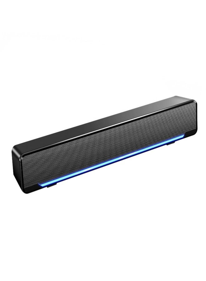 مكبر صوت Yoidesu، مكبر صوت سلكي USB، مشغل موسيقى مع صوت جهير محيطي، مكبرات صوت ستيريو صغيرة تعمل بمنفذ USB مع مدخل 3.5 ملم لأجهزة الكمبيوتر الشخصية والأجهزة اللوحية وأجهزة الكمبيوتر المحمولة وأجهزة العرض والهواتف المحمولة للمسرح المنزلي (أسود) - Image 1