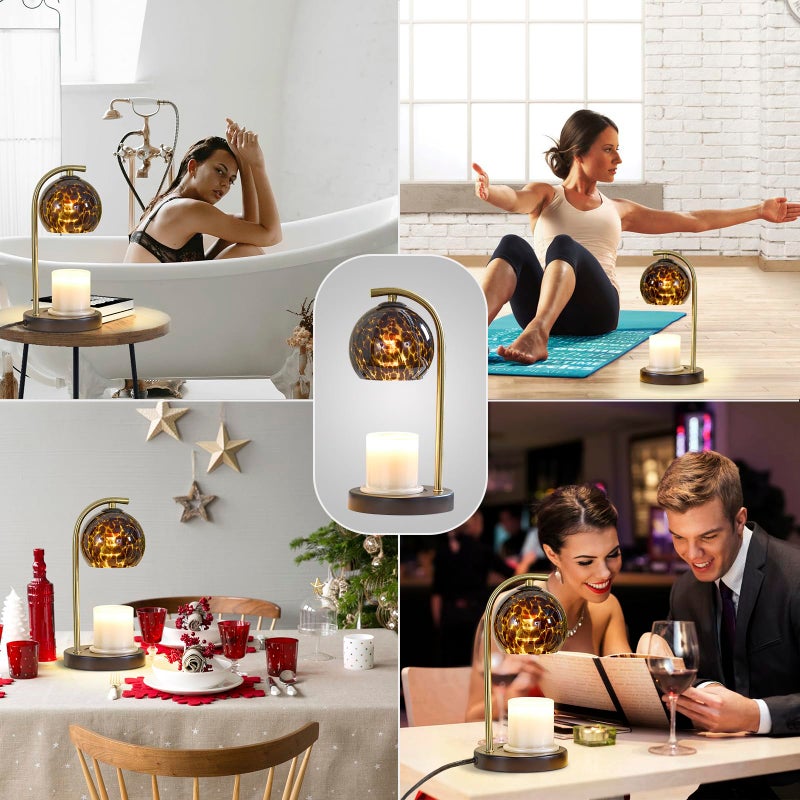 EJIAXIN Womens Gifts for Christmas Candle Warmer Lamp, Dimmable Scented Wax Melt Warmer with Timer, Housewarming Gifts for Home Bedroom Decor, Xmas Birthday Gifts for Mom, 2 Bulbs - Image 5