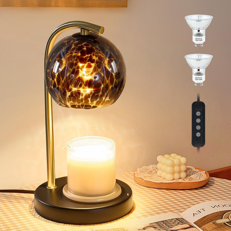 EJIAXIN Womens Gifts for Christmas Candle Warmer Lamp, Dimmable Scented Wax Melt Warmer with Timer, Housewarming Gifts for Home Bedroom Decor, Xmas Birthday Gifts for Mom, 2 Bulbs - Image 1
