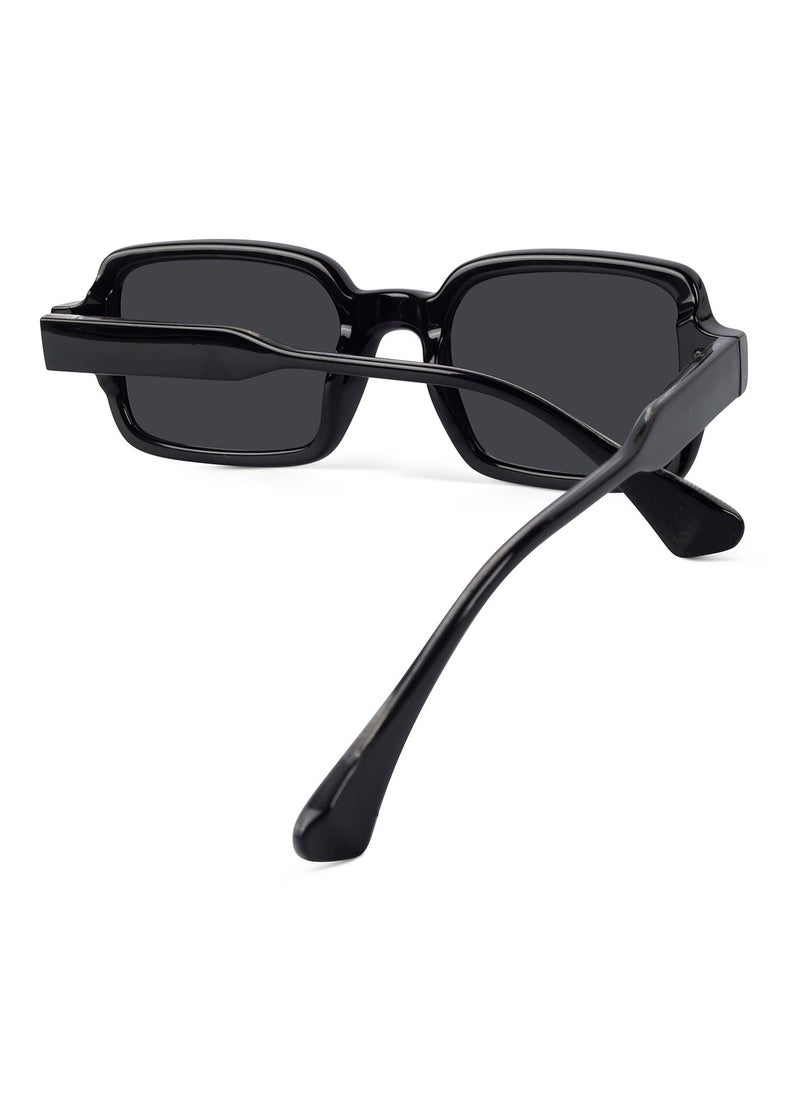 Woggles - Red Pappy Crescendo Black Rectangle Sunglasses - Image 1
