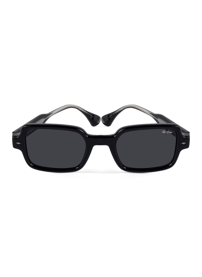Woggles Red Pappy Crescendo Black Rectangle Sunglasses  - Image 2