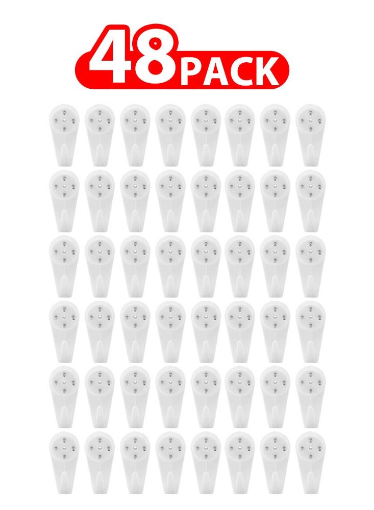 CATANES 48 Pack For Concrete Wall Hanging Hooks with Invisible Nails Large - Image 1