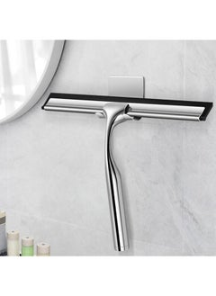 Standard All-Purpose Shower Squeegee for Shower Doors, Bathroom, and Car Windshield - Stainless Steel Window Cleaner Tool with Adhesive Hook - 10 inch, Silver - pzsku/Z65444EBF2254F1B0446EZ/45/_/1711534062/f3bf9e41-1608-465f-8a84-58a7b1fc8a1a