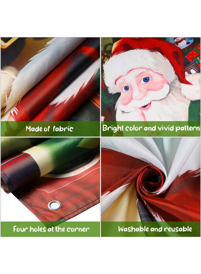 Chielor Christmas Door Cover Decoration Christmas Santa Claus Door Cover Xmas Door Hanging Banner Christmas Santa Background Banner for Home Front Door Holiday Christmas Decoration - Image 3