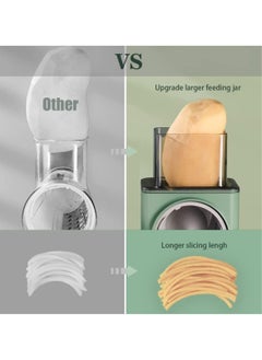 ELTRAZONE Manual Rotary Cheese Grater Shredder with Wider Hopper 3 Interchangeable Blades Round Mandolin Drum Slicer Julienne Grinder for Cheese, Vegetables, Potatoes and Nuts  - Image 5