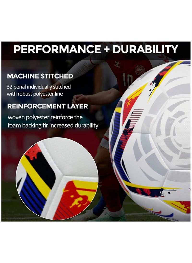 AEROCS World Cup Football Traditional Soccer Ball Best Indoor or Outdoor Basketball Size 5 for Soccer Players and Football Fans  - Image 3