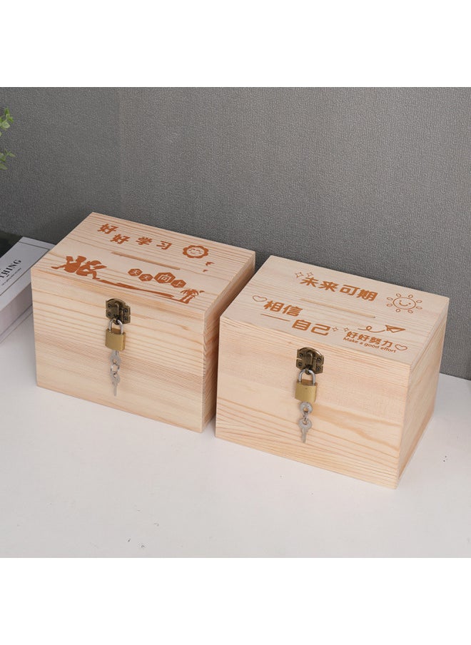 With Lock Piggy Bank Children Can Open Password Lock Piggy Bank Boy Piggy Bank Internet-famous Creative Piggy Bank Ze Wang-Color:What You Save Is Not Money But Happiness [send Padlock]