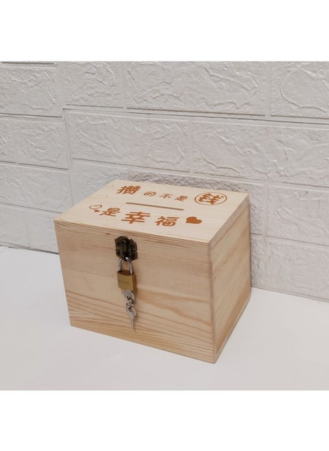 With Lock Piggy Bank Children Can Open Password Lock Piggy Bank Boy Piggy Bank Internet-famous Creative Piggy Bank Ze Wang-Color:What You Save Is Not Money But Happiness [send Padlock]