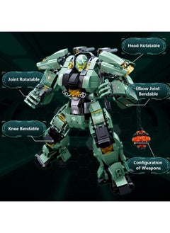 Sluban Annihilation Ranger Transforming Mech Robot Building Toys For Adults, Destroy Warrior City Mecha Action Figure With Weapons, Cool Robots Toys Gift For Boys, 542 Pcs  - Image 3