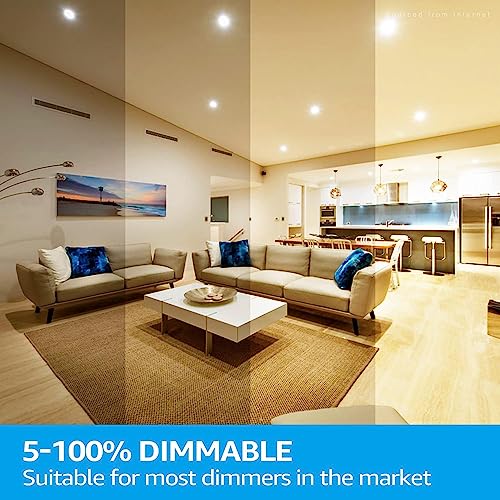 TORCHSTAR Essential Series 4 Inch Ultra-Thin LED Recessed Lighting with J-Box, 9W Dimmable Slim Panel Downlight 800lm, ETL Listed, 3000K Warm White, Pack of 6 - Image 5