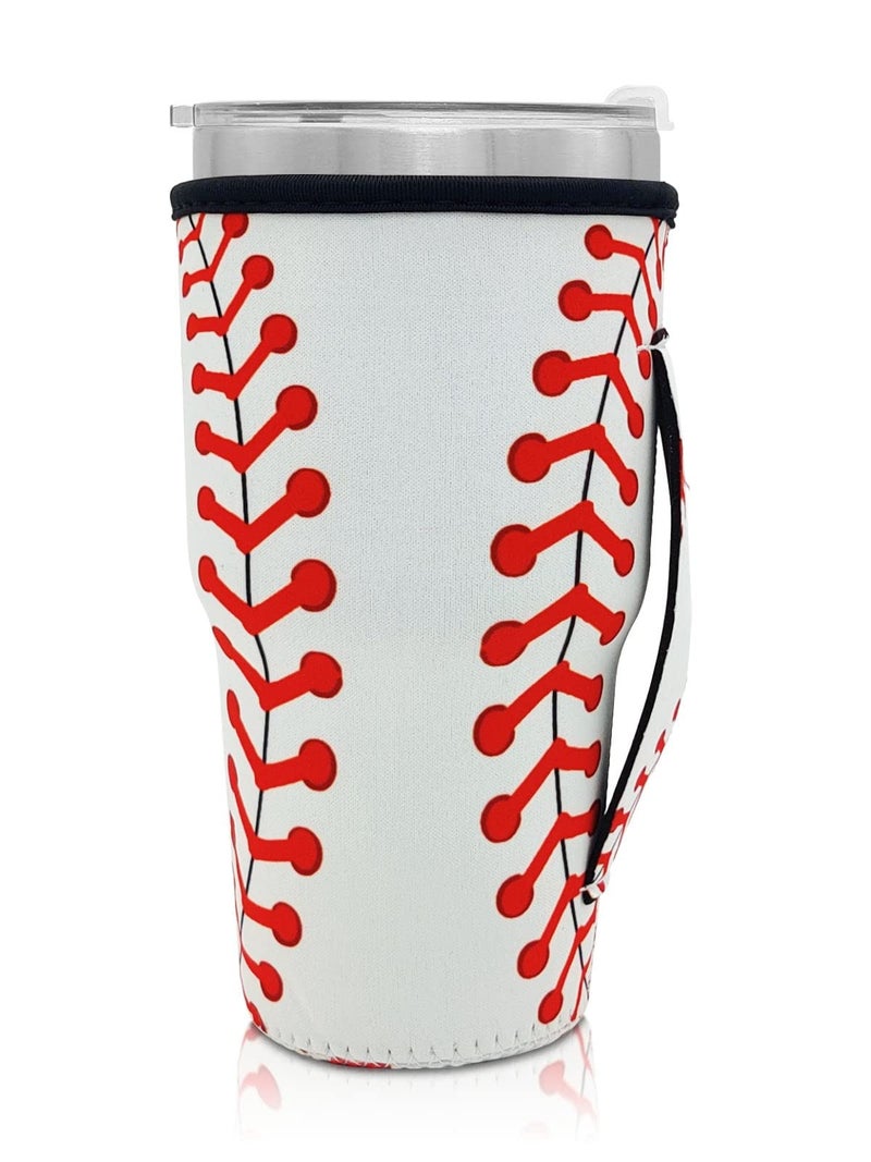 غطاء كوب قهوة مثلجة قابل لإعادة الاستخدام من النيوبرين معزول لحامل الكوب فكرة لكوب 30oz و 32oz فقط