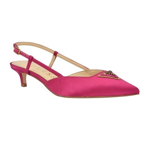Guess Women's JESSON Pump, Medium Pink Satin 660, 7.5 - Image 5