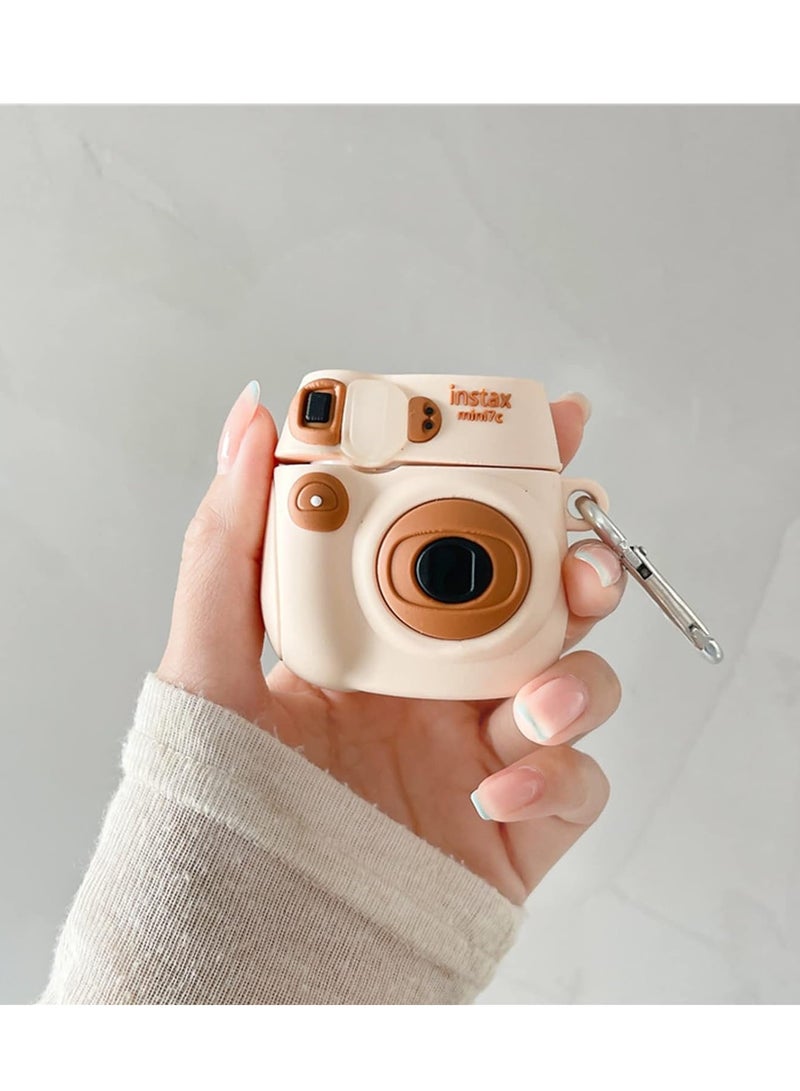 KASTWAVE Earphones Case for Airpods 1/2, 3D Fashion Cartoon Stylish Cute Funny Cartoon Camera Anti-Drop Earphones Protective Case with Keychain for Women Girls Teens Cartoon Camera - Image 3