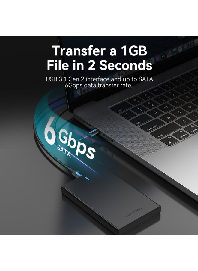 VENTION 2.5 INCH SATA HARD DRIVE ENCLOSURE (USB 3.1 GEN 2-C) Model # KPBB0 - Image 3