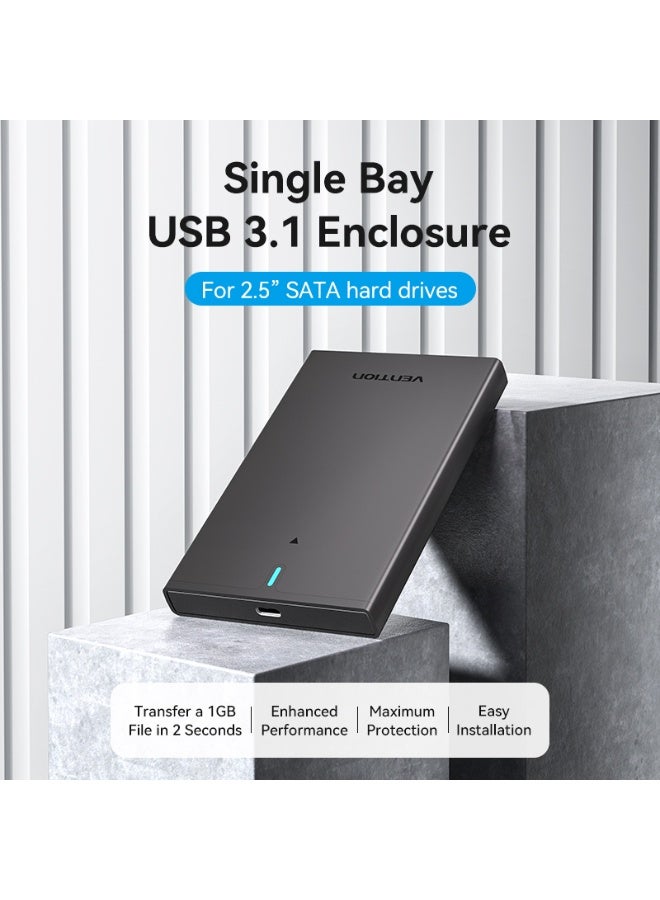 VENTION 2.5 INCH SATA HARD DRIVE ENCLOSURE (USB 3.1 GEN 2-C) Model # KPBB0 - Image 2