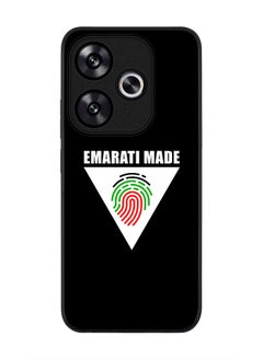 Stylizedd Rugged Black edge case for Xiaomi Poco F6 / Xiaomi Redmi Turbo 3, Slim fit Soft Case Flexible Anti Drop TPU Gel Thin Cover - Emarati Made Triangle  - Image 1