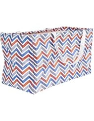 Household Essentials Household Essentials 2216 Krush Canvas Utility Tote | Reusable Grocery Shopping Bag | Laundry Carry Bag | Chevron  - Image 1