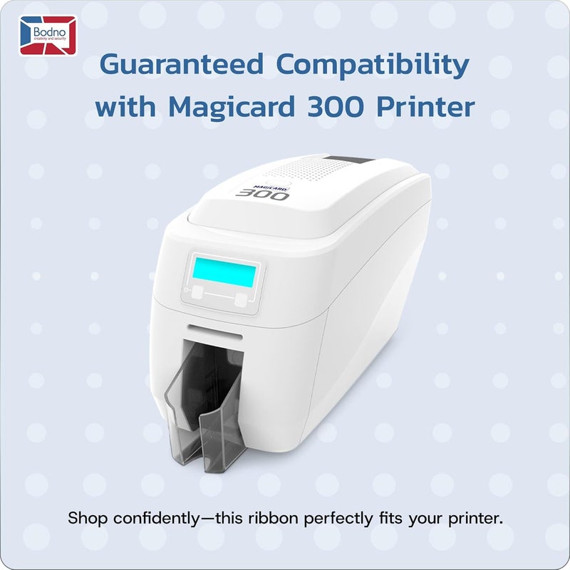 Bodno Magicard 300 Printer MC300YMCKO Color Ribbon - YMCKO - 300 Prints Software Demo Card - Image 1