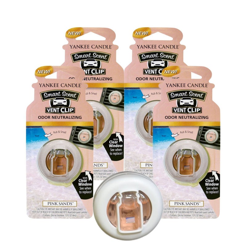 YANKEE CANDLE مشبك تهوية رائحة ذكية من يانكي كاندل رمال وردية - عبوة من 4 - Image 4