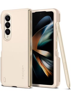 Spigen Thin Fit P Samsung Galaxy Z Fold 4 Case Cover with S Pen Holder (S-Pen Not Included) - Pearled Ivory  - Image 1