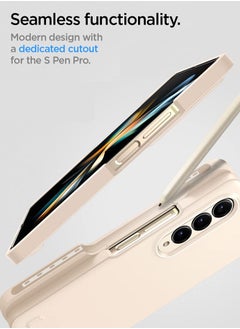 Spigen Thin Fit P Samsung Galaxy Z Fold 4 Case Cover with S Pen Holder (S-Pen Not Included) - Pearled Ivory  - Image 3