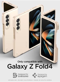 Spigen Thin Fit P Samsung Galaxy Z Fold 4 Case Cover with S Pen Holder (S-Pen Not Included) - Pearled Ivory  - Image 2