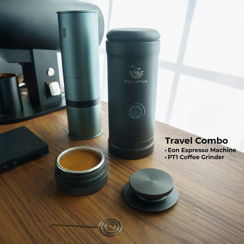 MiiCoffee Eon Portable Espresso Machine, Travel Coffee Maker with Self-Heating and USB-C Charging (Grey) - Image 5