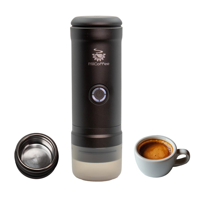 MiiCoffee Eon Portable Espresso Machine, Travel Coffee Maker with Self-Heating and USB-C Charging (Grey) - Image 1