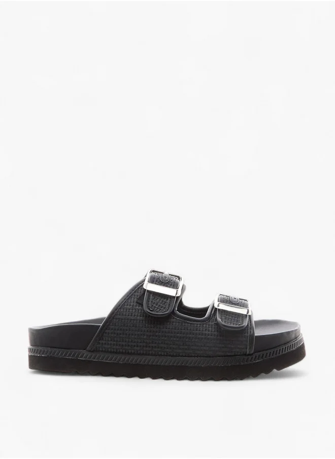 سيليست Women's Buckle Accent Slip-On Sandals