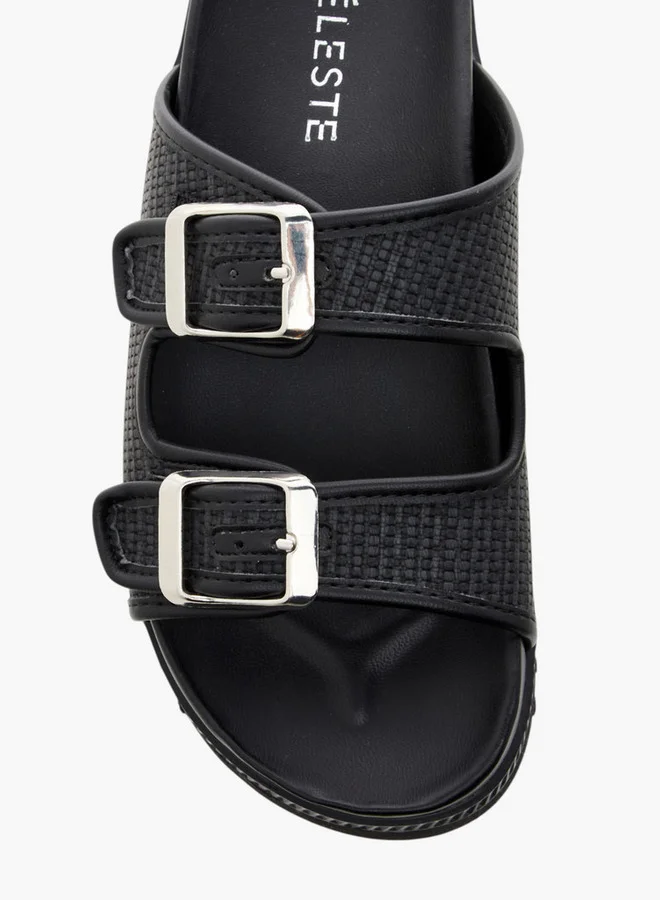 Celeste Women's Buckle Accent Slip-On Sandals