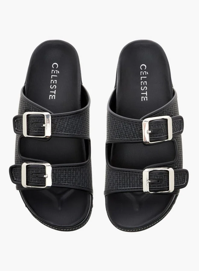 Celeste Women's Buckle Accent Slip-On Sandals