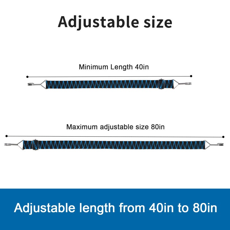 gulisot Adjustable Bungee Cords, Bungee Cords with Hooks Heavy Duty, Flat High Elastic Rubber Bungee Straps with 80 Inch for Camping, Securing Tarps, Moving Cargo, Camps, Tarps - Image 2