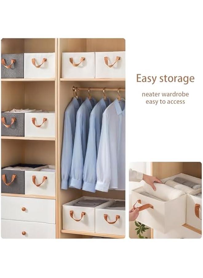 MIXDE 2 Pack Clothes Storage Boxes Wardrobe organizer box,With handle foldable Used for organizing and storing clothing toys and books - Image 3