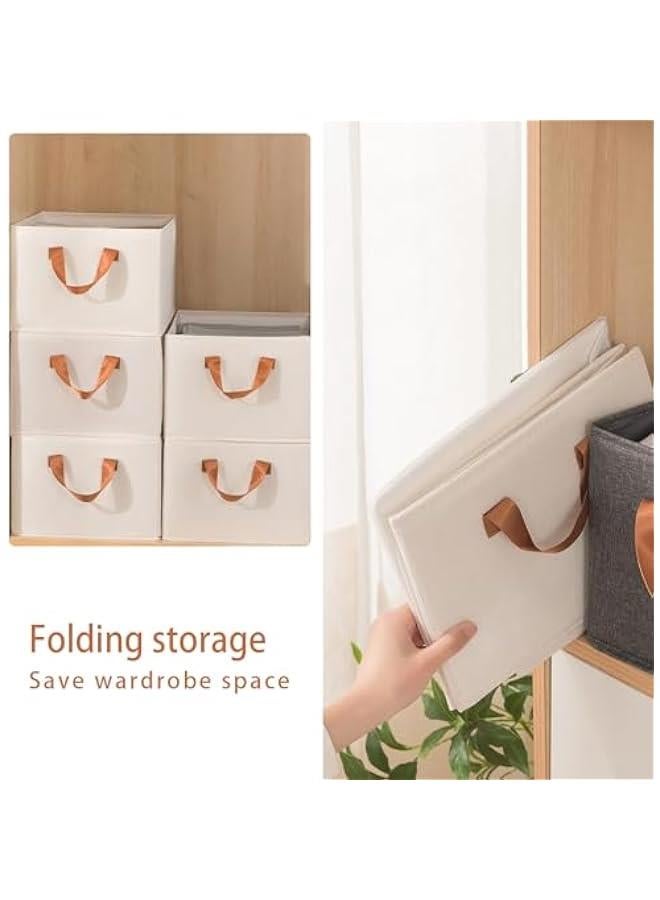 MIXDE 2 Pack Clothes Storage Boxes Wardrobe organizer box,With handle foldable Used for organizing and storing clothing toys and books - Image 4