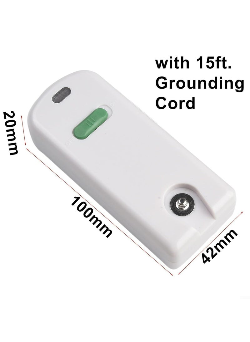Grounding Continuity Tester Kit - 15ft Cord for Testing Earthing Mats, Sheets, Wristbands & Blankets