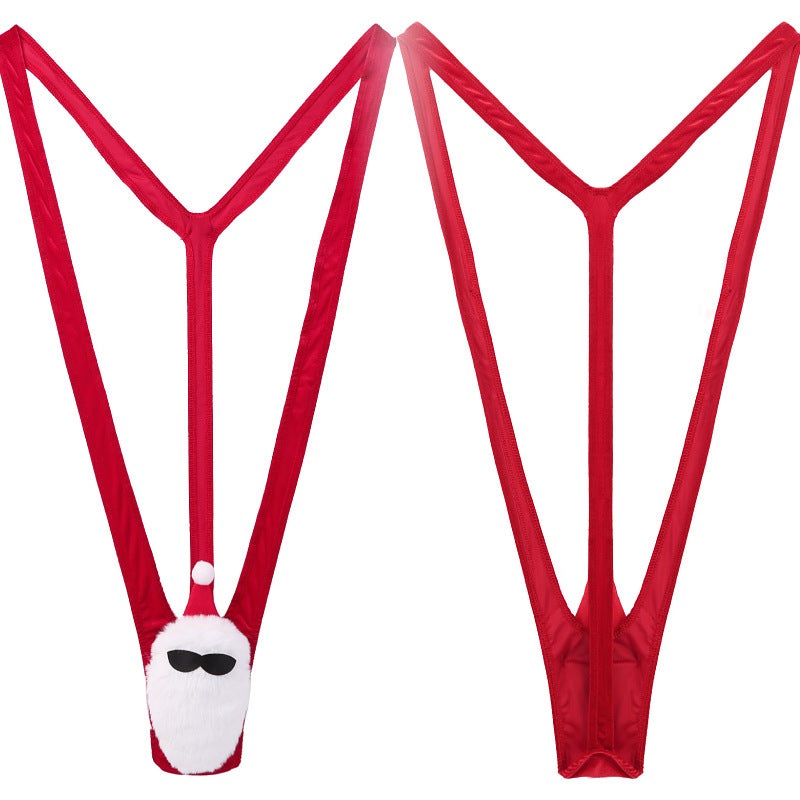 Yurui Lingerie New Deep V Santa Claus Strap Jumpsuit Elastic Jumpsuit - Image 3