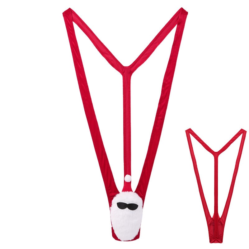 Yurui Lingerie New Deep V Santa Claus Strap Jumpsuit Elastic Jumpsuit - Image 2