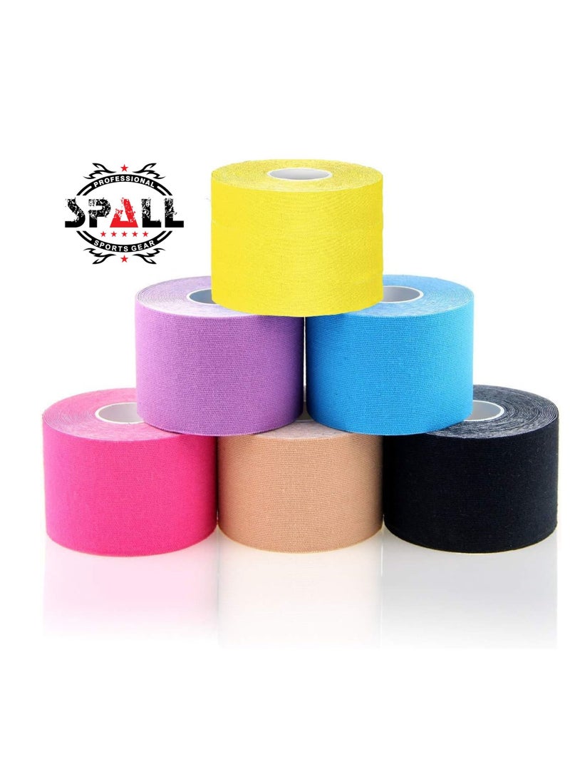 Kinesiology Pack of Muscle Pain Relief Tape Waterproof Breathable Kinesiology Tape, Athletic Elastic Kneepad Muscle Pain Relief Knee Taping for Gym, Fitness Running, Tennis, Swimming Football  - Image 5